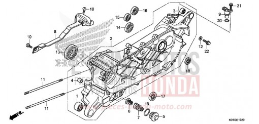 LEFT CRANKCASE SH125ADG de 2016
